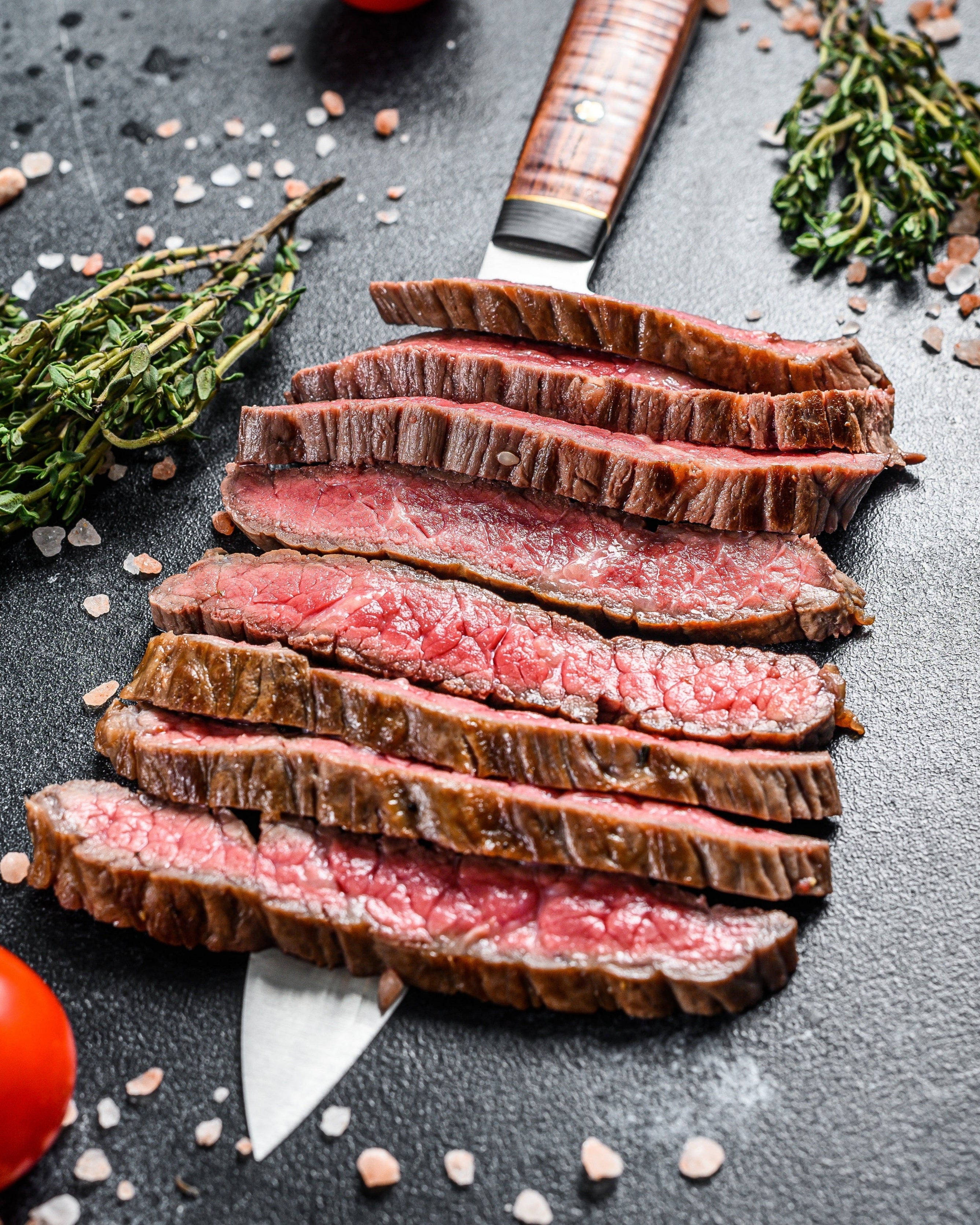 American Wagyu Flat Iron Steak Sliced