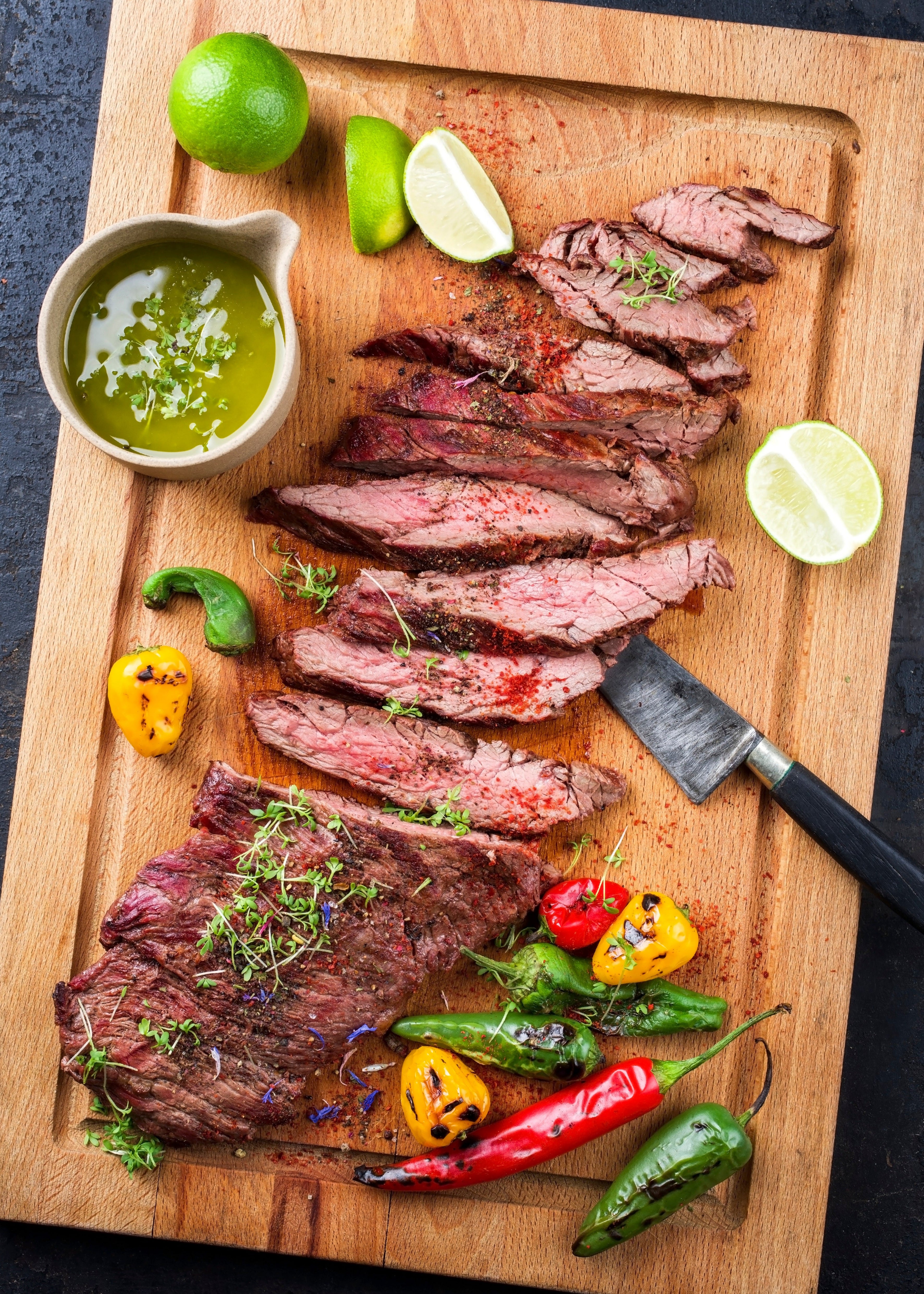 American Wagyu Flat Iron Steak Prepared