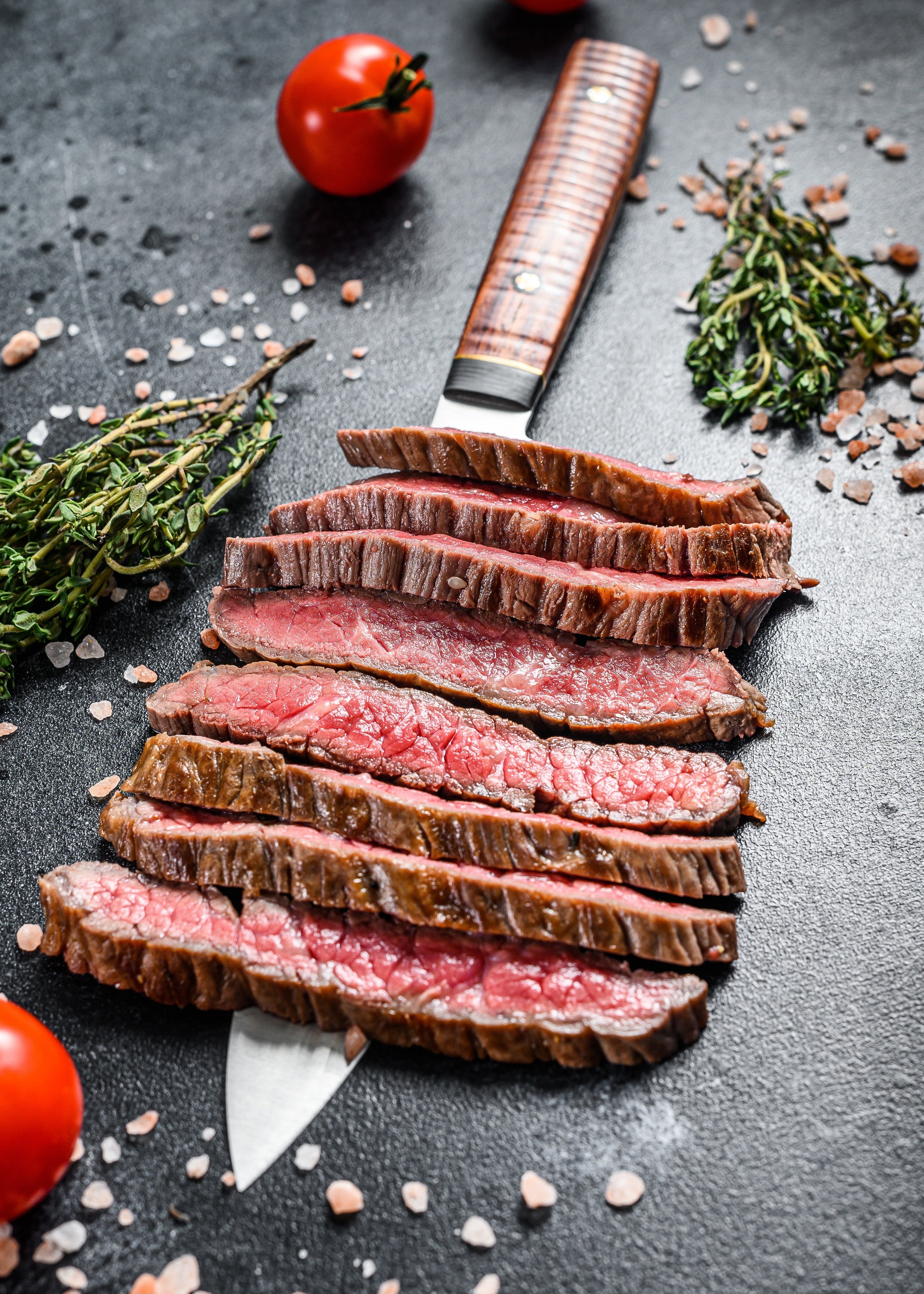 American Wagyu Flat Iron Steak Sliced