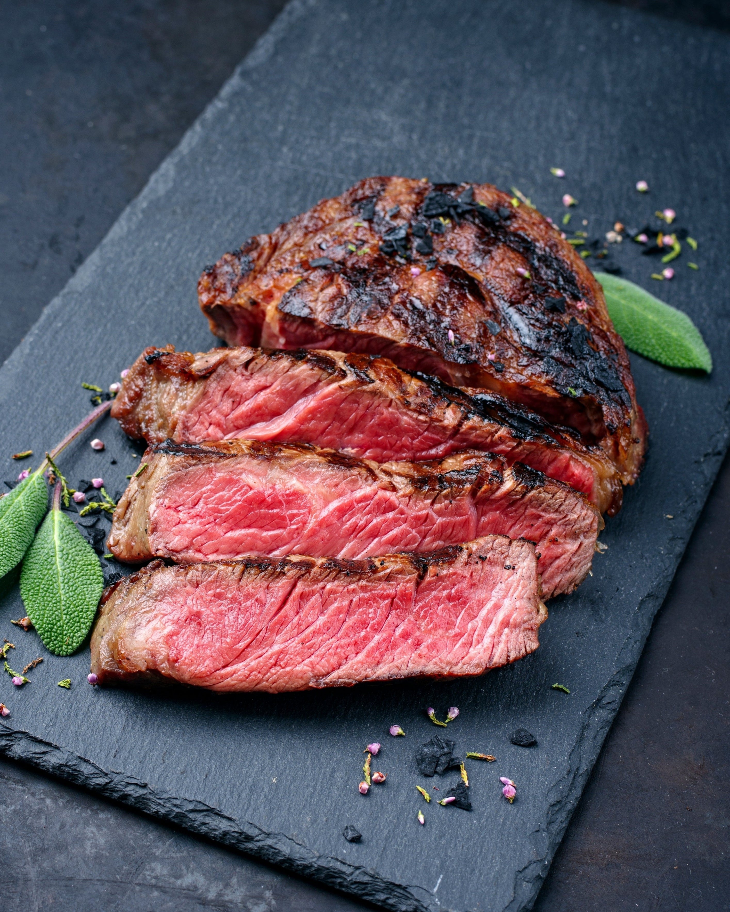 American Wagyu Ribeye Box cooked sliced